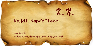 Kajdi Napóleon névjegykártya